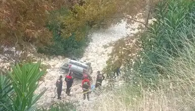 Dere Yatağına Düşen Araç: 1 Ölü, 2 Yaralı